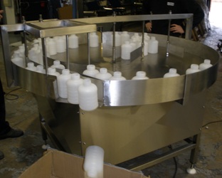 lazy susan with sorting options and accumulation rotary table